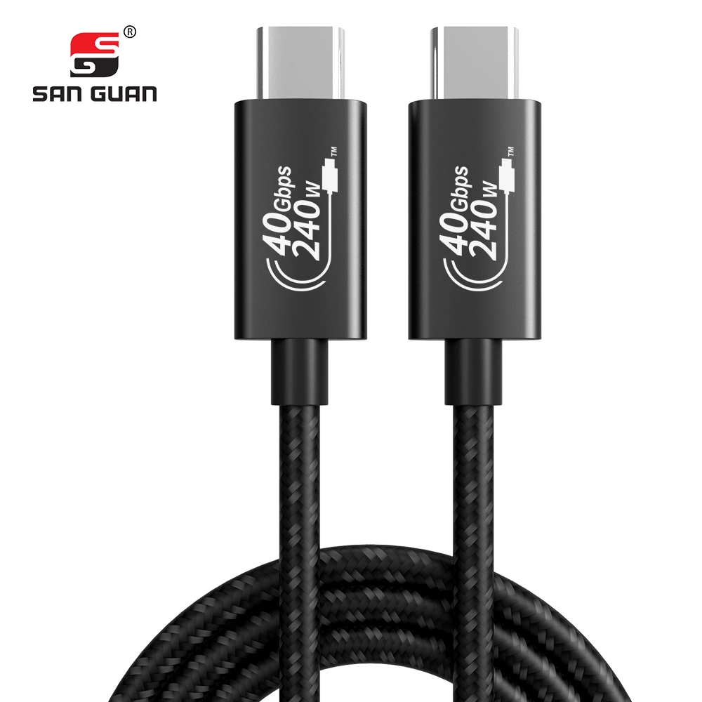 Nuevo 3m 10pies USB4 Gen3 Cable coaxial de 100 W, carga Pd Thunderbolt 4 40Gbps Usbc para Thunderbolt4 Tbt3 fábrica certificada ISO9001