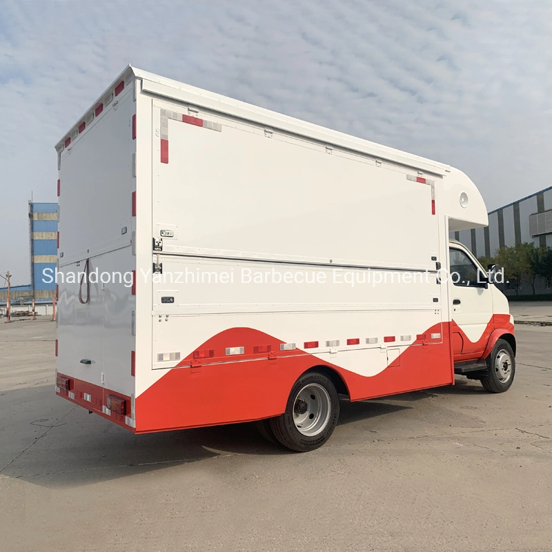 Mobile Dining Car Gasoline Engine Fast Food Truck for Sale