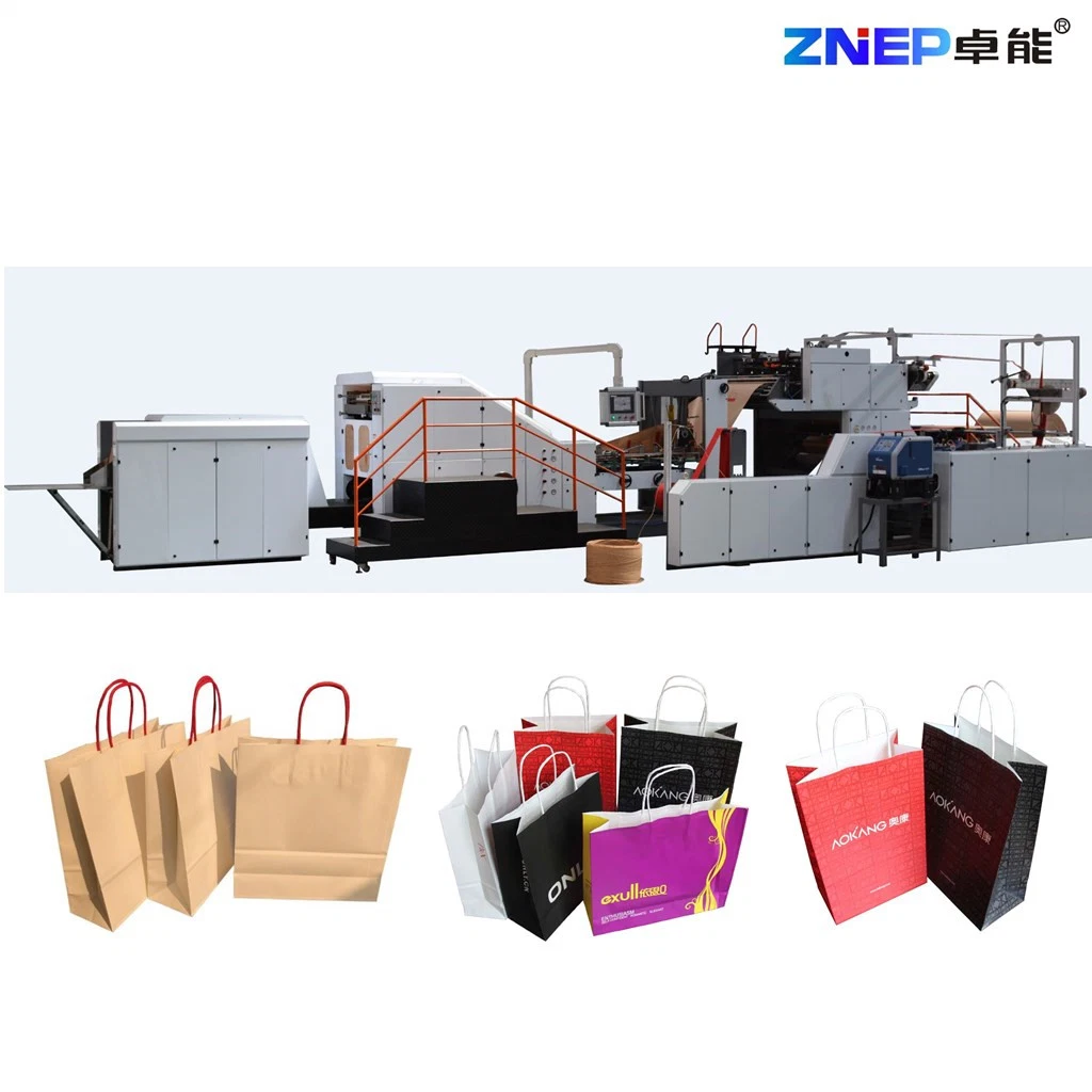 Zd-F350q Fully Automatic Twisted Handles Paper Bag Making Machine Znep Nanjing Zono