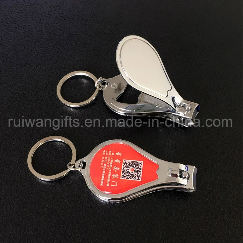 Chromed Metal Multi Functional Keyring Nail Clipper Bottle Opener, Nail Clipper Bottle Opener