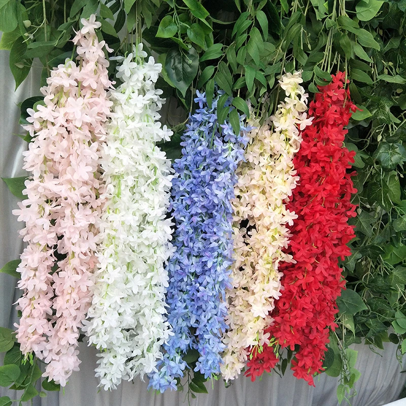 Wholesale/Supplier Orchid String Wisteria Vine Ratta Hanging Garland Silk Flowers