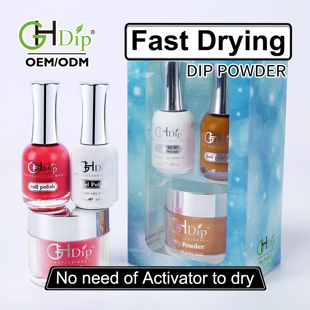 Acrylic DIP Nails Color Match 3 in 1 Fast Drying Dipping Powder