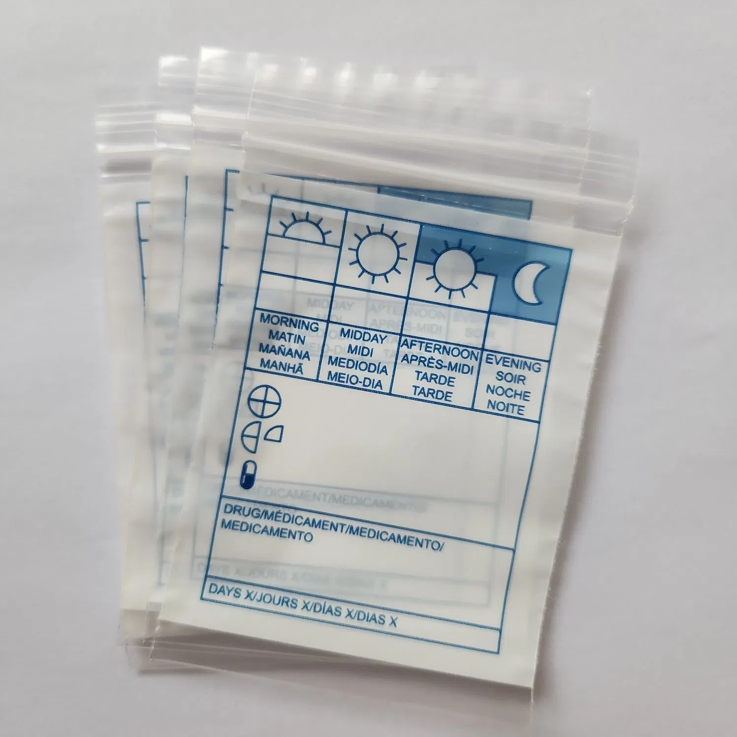 Enveloppe de médicaments pour comprimés et capsules.