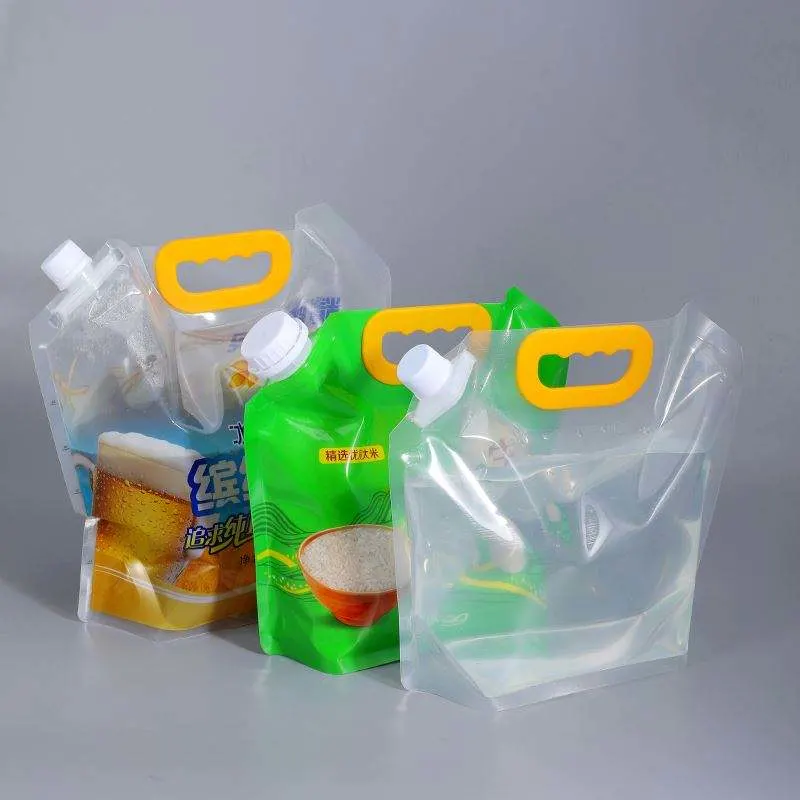 Custom Disposable Beverage Juice Milk Tea Plastic Bag Pouch with Straw