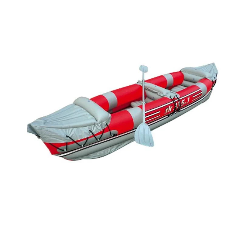 Sports nautiques Canots kayak PVC durables personnalisés bateau pliable Double Kayak gonflable