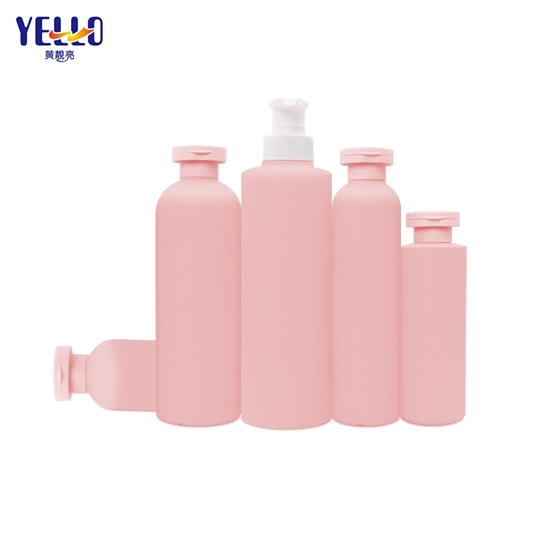 Fancy Pink Purple Round Hand Wash Body Wash Shampoo Lotion Bottles with Pump