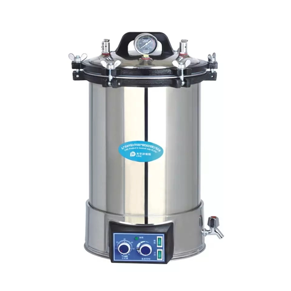 Stainless Steel Portable Timing Control Adjustable Temperature Pressure Steam Sterilizer Equipment