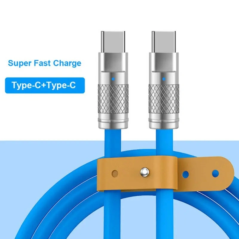 Hot OEM 120W 6A Fast Charging Zinc Alloy Metal USB Cable Type-C for Laptop and Phone