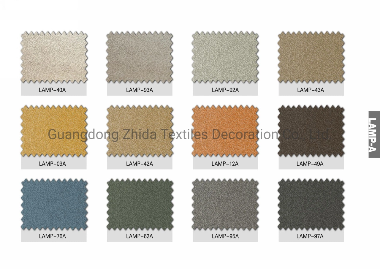 Zhida Textile Texture Upholstery Furniture Decorative Fabric Faux Leather