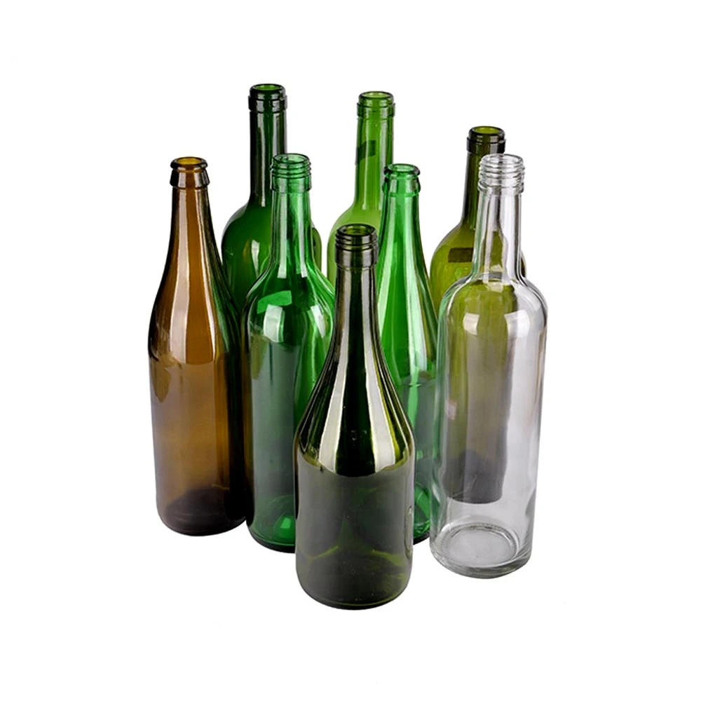 Wholesale/Supplier Empty Black Ice Wine 500ml 1000ml 750ml Wine Bottle Glass with Cork