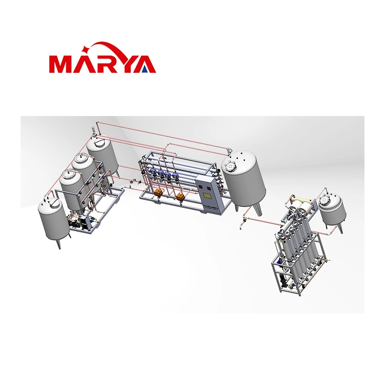 Marya Pharmaceutical Wfi Reverse Osmosis Purification Water Preparation System for Injection Water Manufacturing