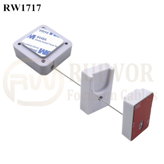 RW1717 Square Security Tether Plus Magnetic Clasps Cable Holder for Cell Phone Security Retail Display