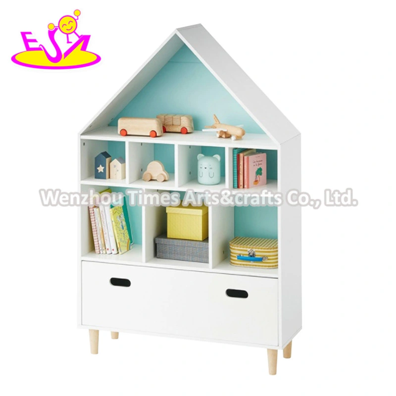 2020 Hot Sale Children Wooden Toy Organizer with Bookshelf W08c294