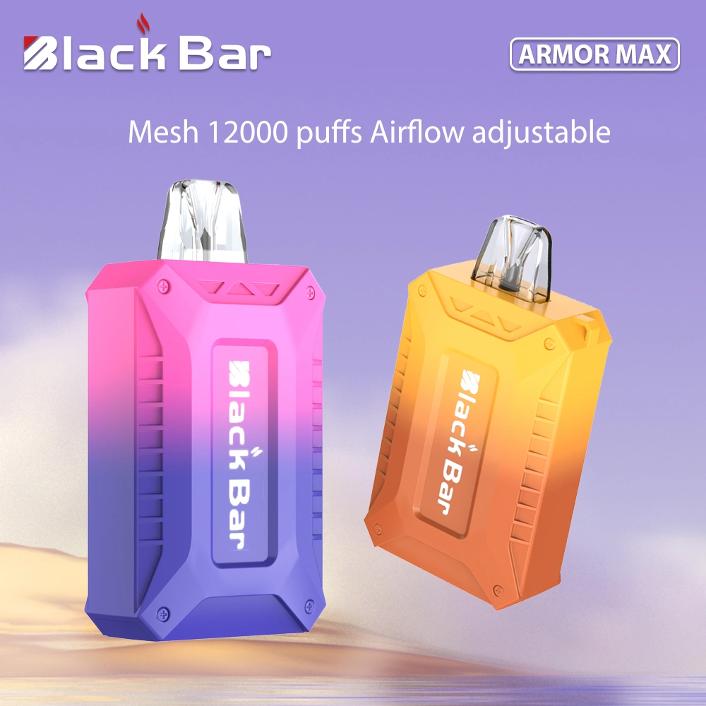 Nuevo diseño cubierta antipolvo integrada desechable E Cigarette Alibaba Puff Distribuidores Black Bar Armor Max 12000 Puffs VAPE 10000 Puff