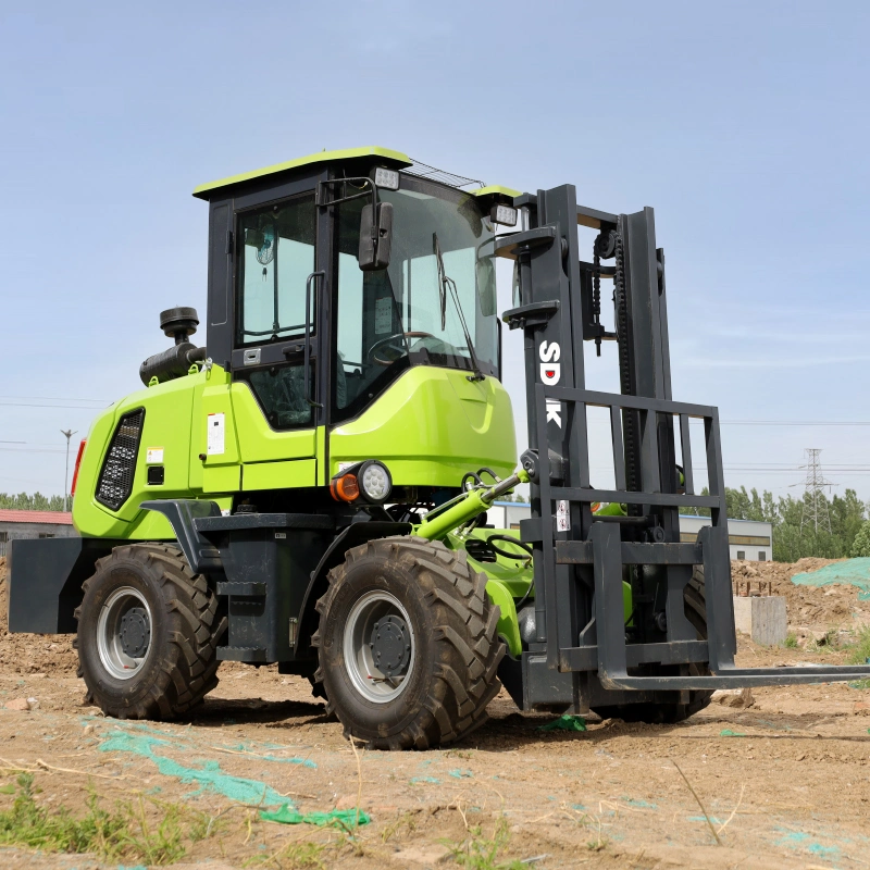 Four Wheels 3-6 Ton China Low Price todo terreno rugoso Carretilla elevadora de horquilla de carretera carretillas elevadoras CE ISO Japanese Motor utilizado Fábrica de carretillas elevadoras Ventas directas