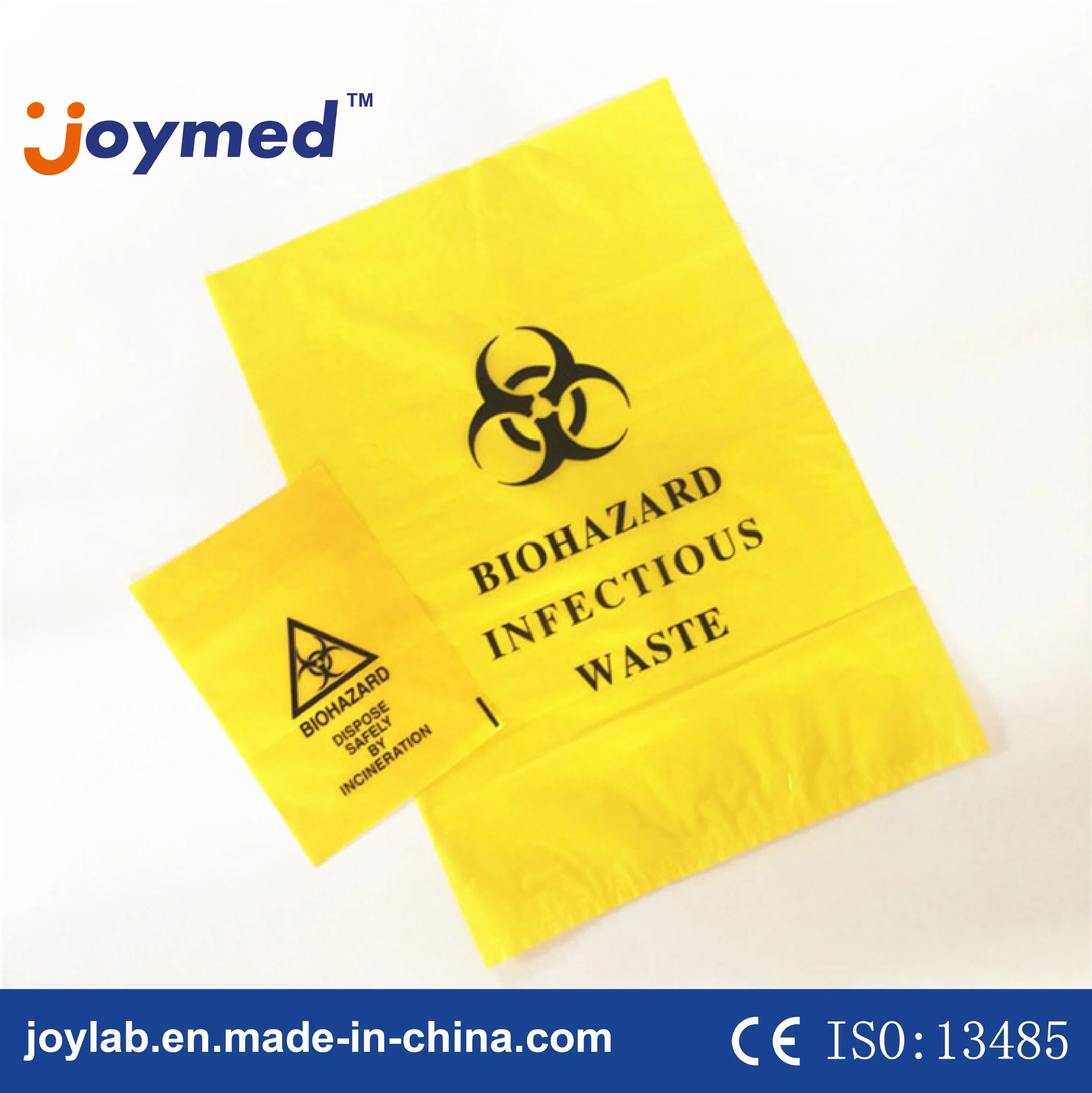 Wholesale/Supplier HDPE Autoclave Bio Medic Waste Biohazard Yellow Flat Bag