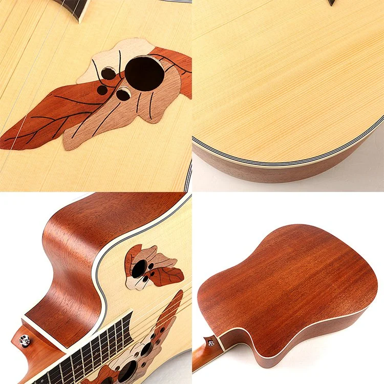 Original Factory Wholesale/Supplier Price 40 Inch Original Resonator Body 6 String Folk Electric Acoustic Guitar