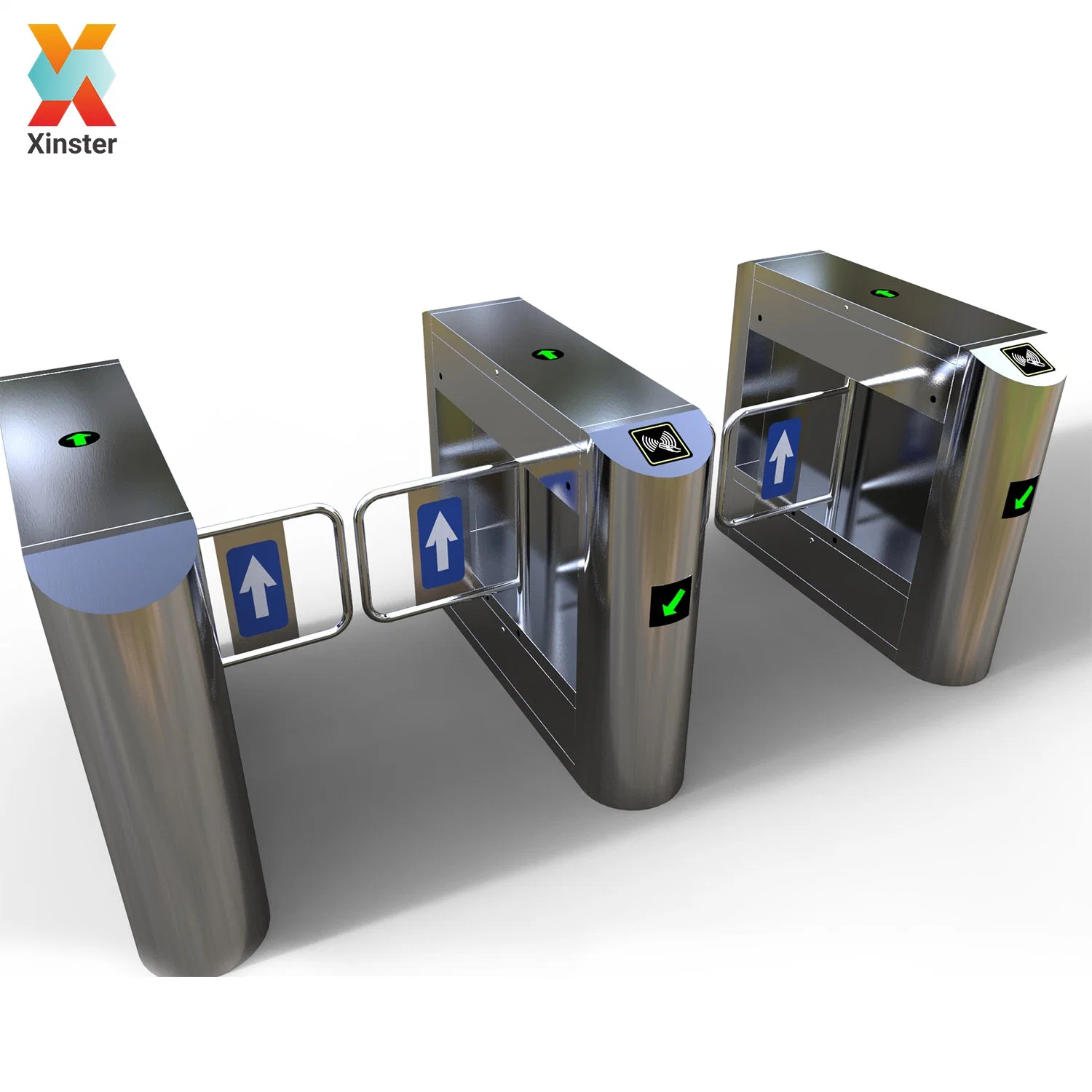 Custom Size Automatic Turnstile Swing Barrier Gate RFID System Access Control Enrance Gate