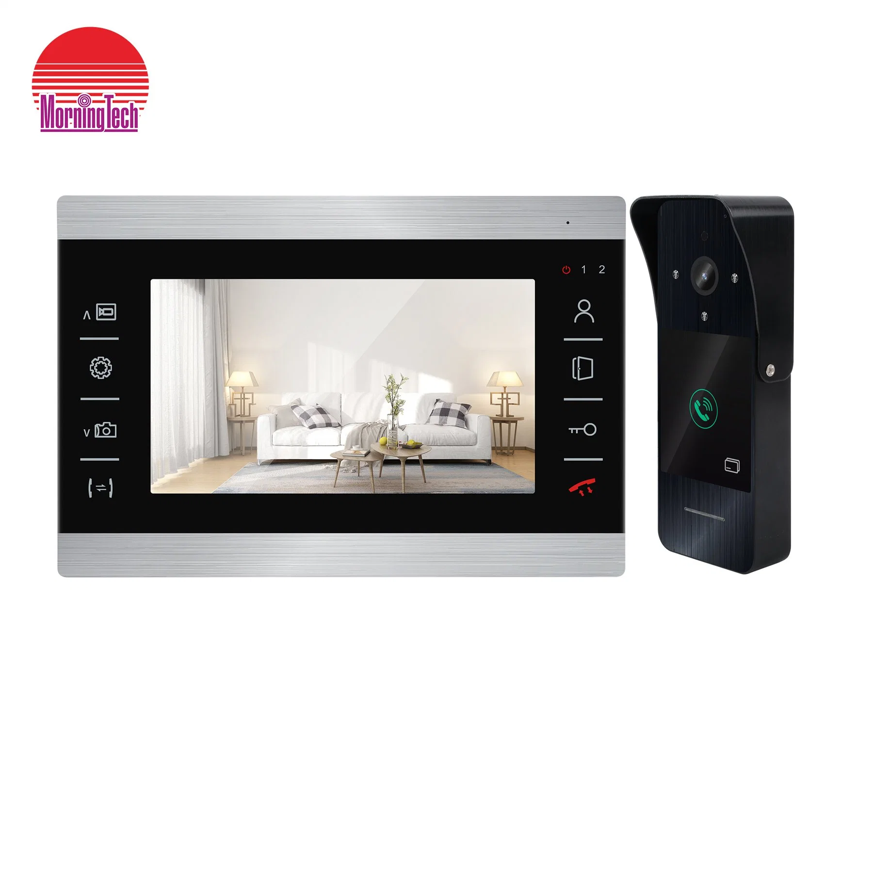 1080P Video Doorbell Intercom Touch Button Video Door Bell with Memory