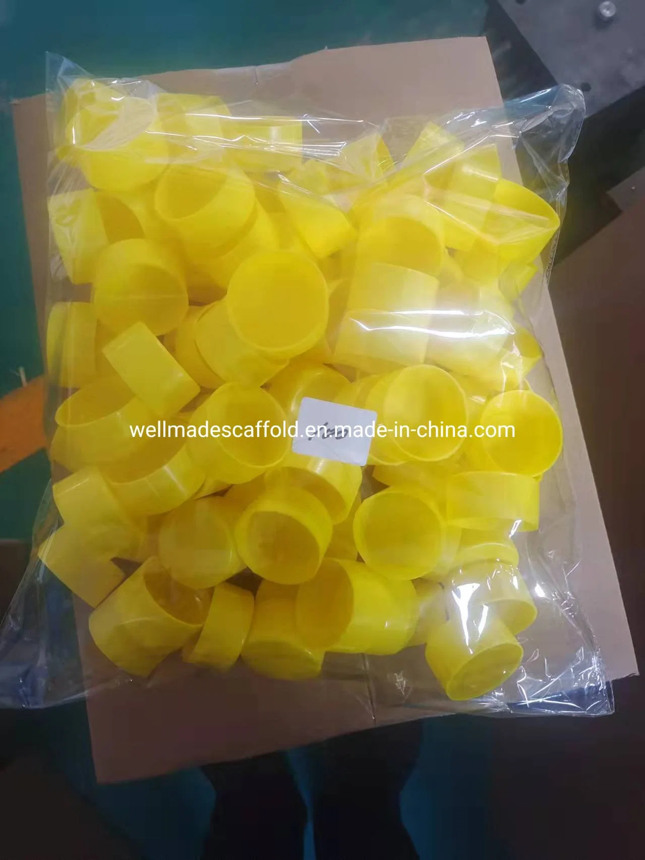 Building Materials Scaffolding Tube Pipe End Protection Caps Yellow Plastic