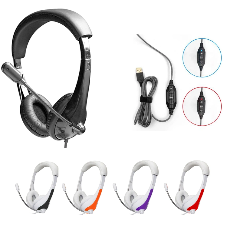 Wholesale/Supplier Stylish Gaming Wired USB Computer Headphone Earphone Headset with Microphone