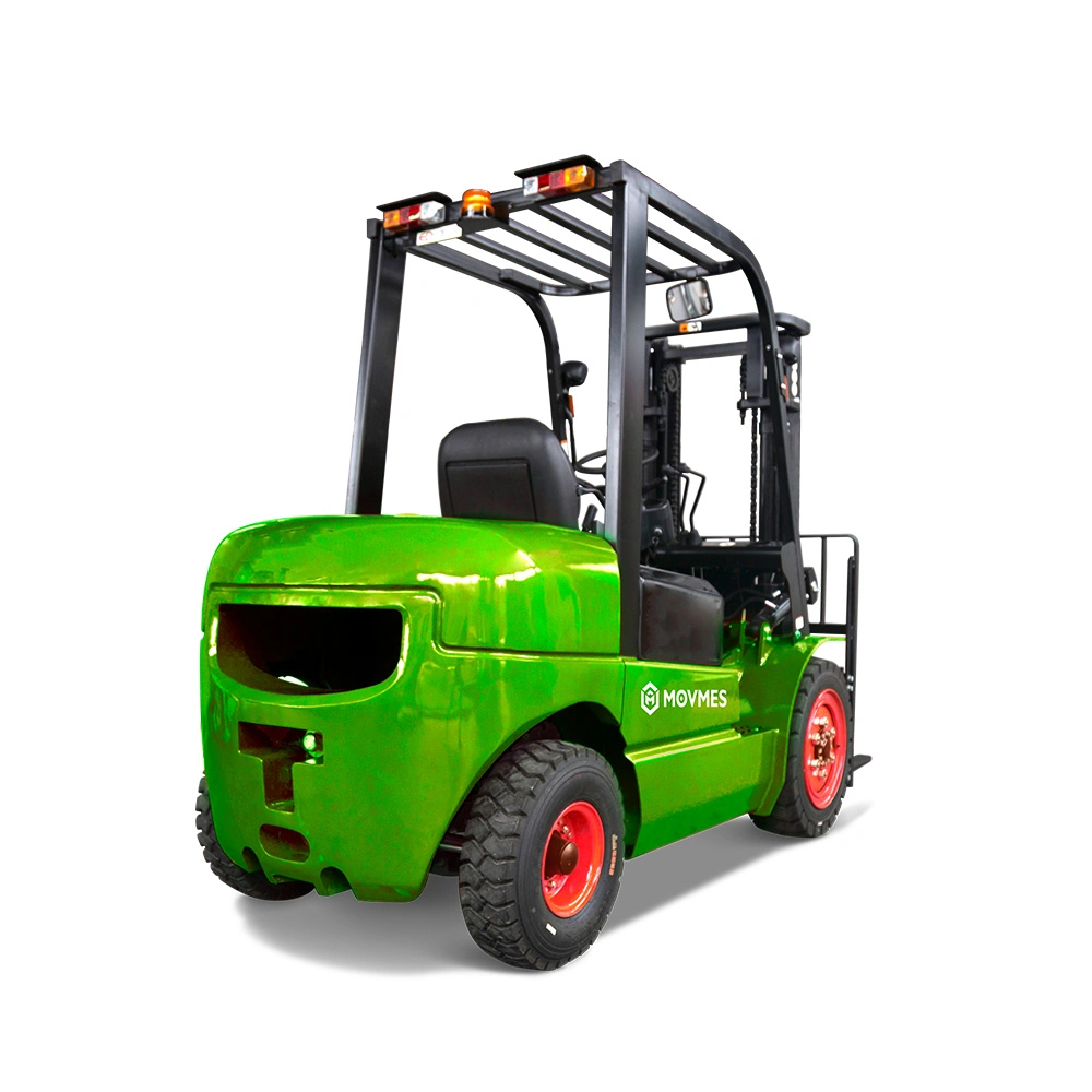 China Movmes Brand Rough Terrain Electric Forklift 3.5 Ton with 80V Lithium Battery