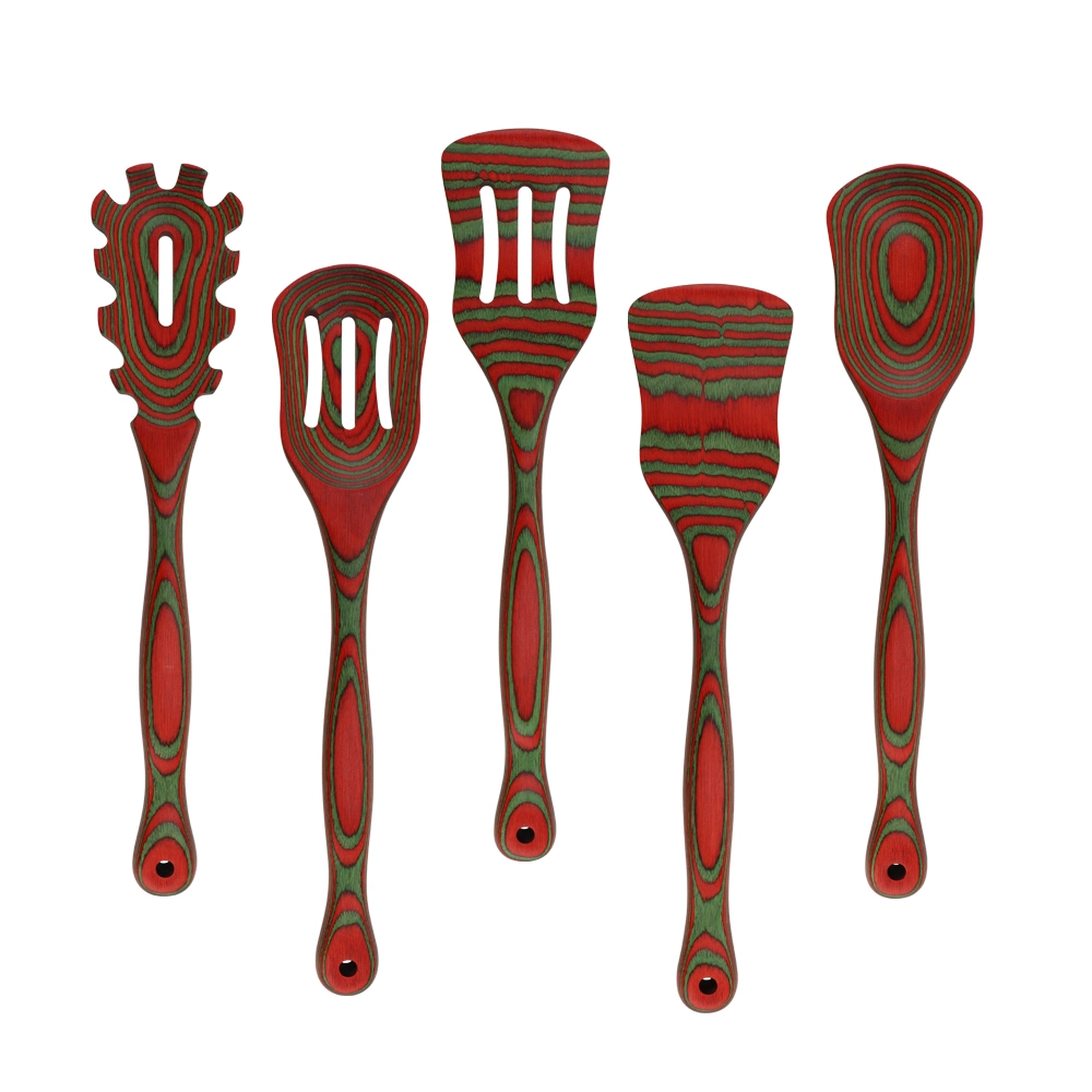 Spaghetti Hip-Home Turner cuchara ranurada sólido 5pcs conjunto utensilio de cocina