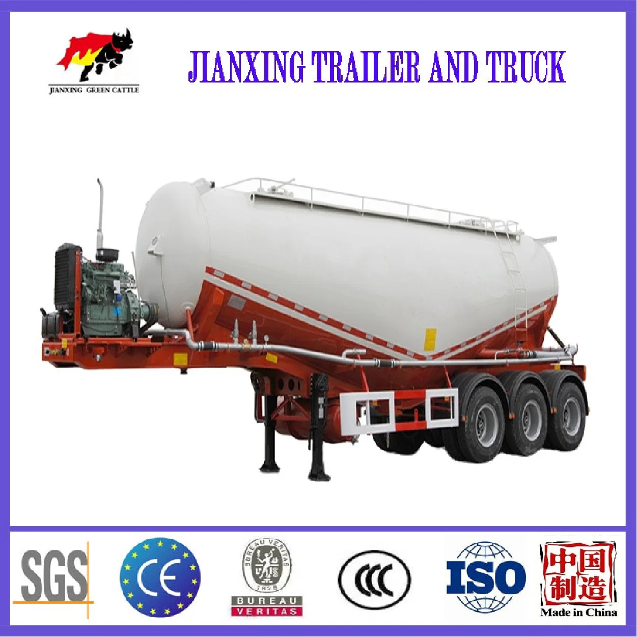 Supplier Mini Bulk Cement Tank Semi Trailer Concrete Pump Trailer China Truck Trailer Fuwa Axles