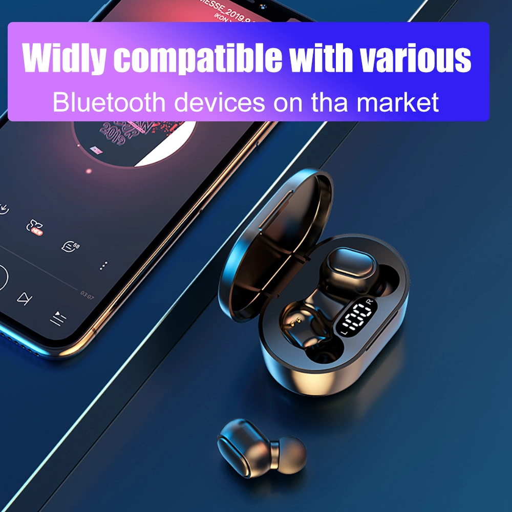 Beste TWS Wireless Earbuds Kopfhörer TWS mit Mikrofon-LED Tws E7s-Ohrhörer-Headset Anzeigen