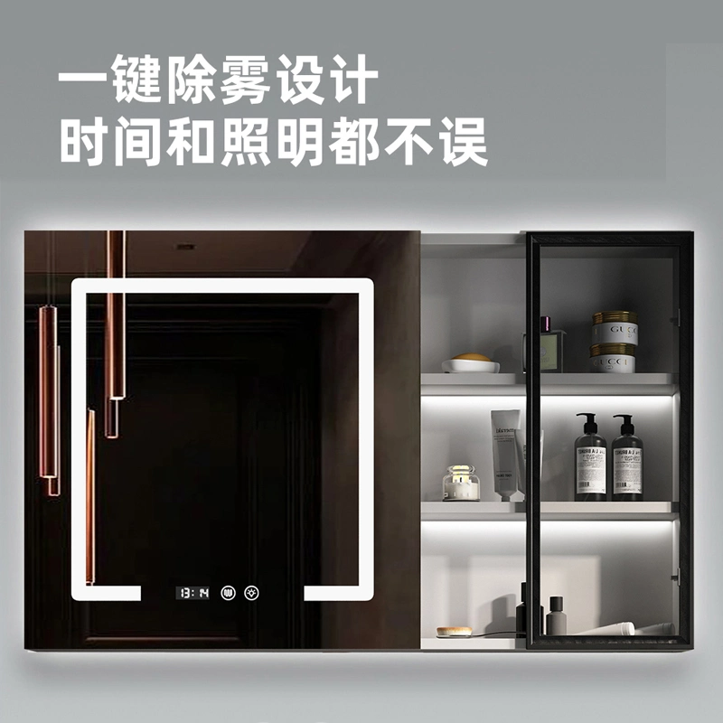 2023 Neue Custom Badmöbel Holz Modernes Einfaches Design Badezimmer Waschtisch in China Badezimmer Schrank mit Spiegel gemacht