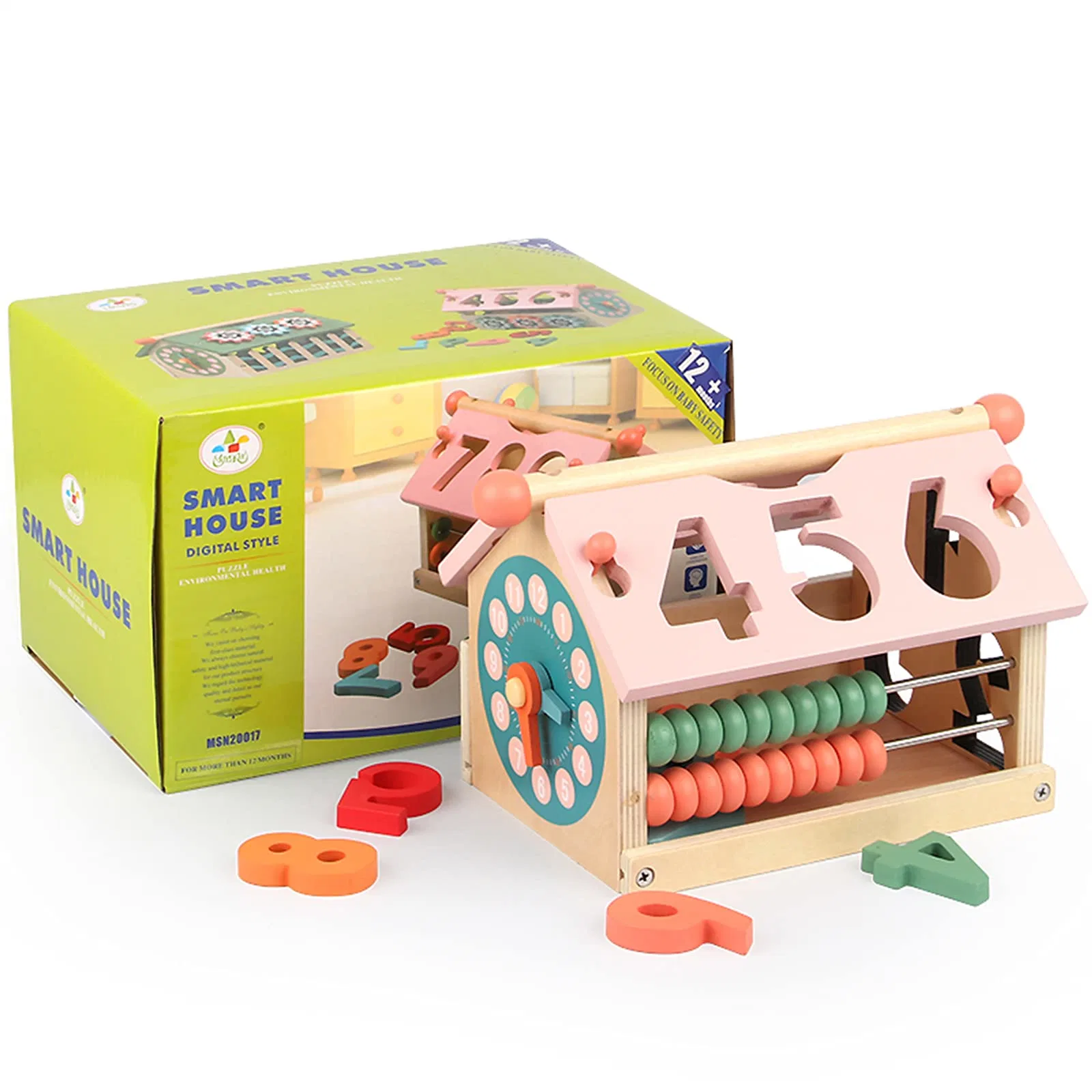 Kid China Wholesale/Supplier Children Baby DIY Montessori Intellectual Educational New Small Popular Learning Wooden Wisdom Building Model House Shape Sorter Block Toy