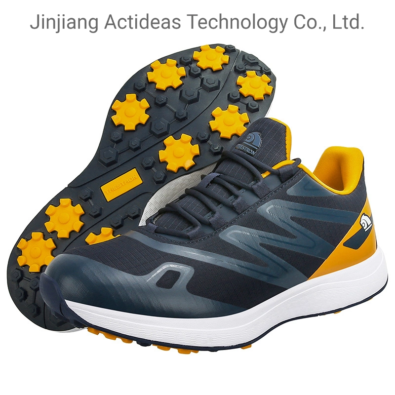 New Design Custom Man Waterproof Rubber PU Spikes Golf Shoes