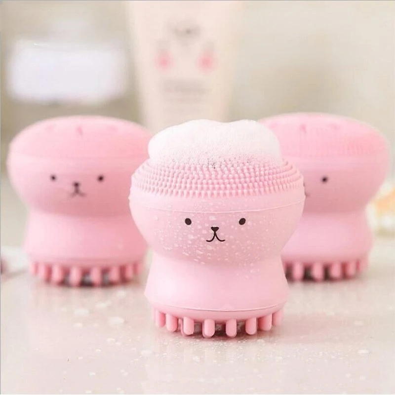 Silicone Small Octopus Facial Cleansing Brushes Face Deep Cleaning Washing Brush