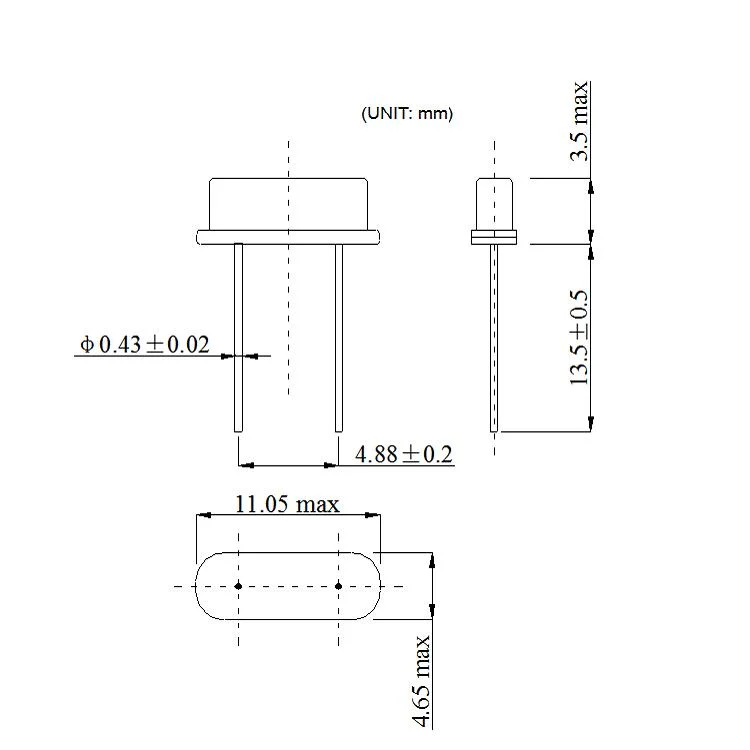 Hc49s DIP49 Hc49us 8MHz 11.0592MHz 13.560MHz 18Piezo Crystal sالرنين