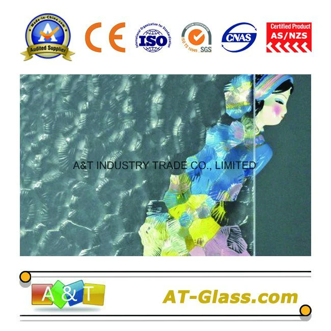 3~8mm Patterned Glass/ (Tempered Grade) Used for Window, Furniture, etc