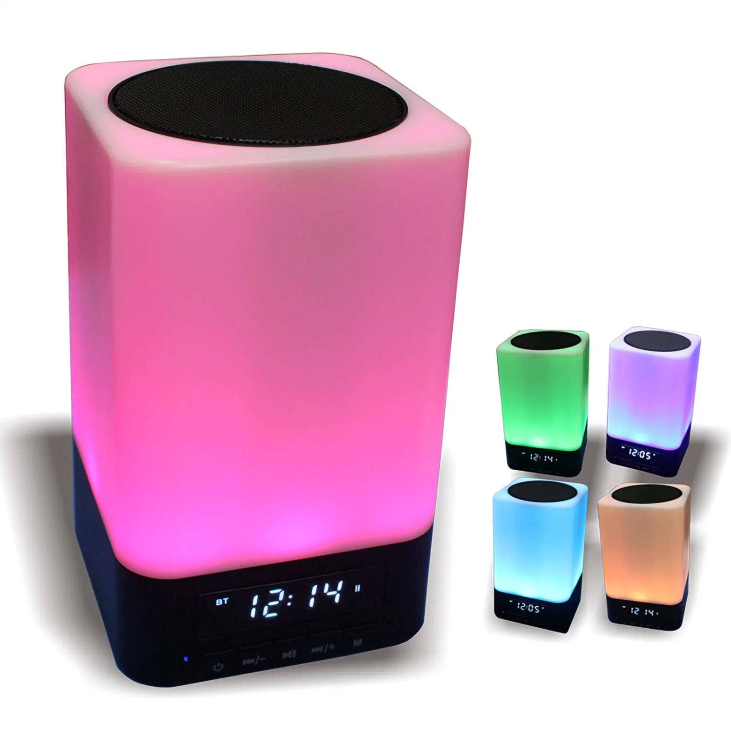 3 in 1 Table Bedside Touch Control Night Light with Wireless Speaker and Clock