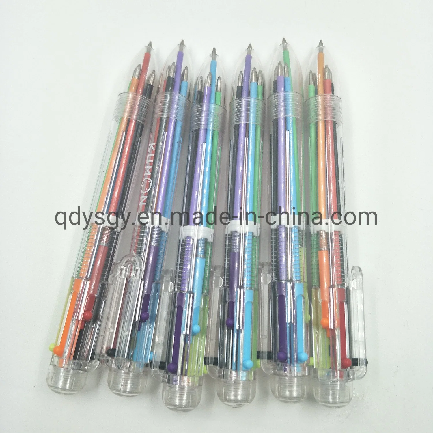 1.0mm Six-Color Ball Point Pen for Promotional Logo Printing