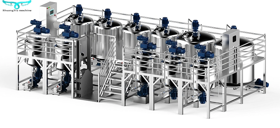 Champú de alto cizallamiento de homogeneizar depósito mezclador mezclador con el agitador