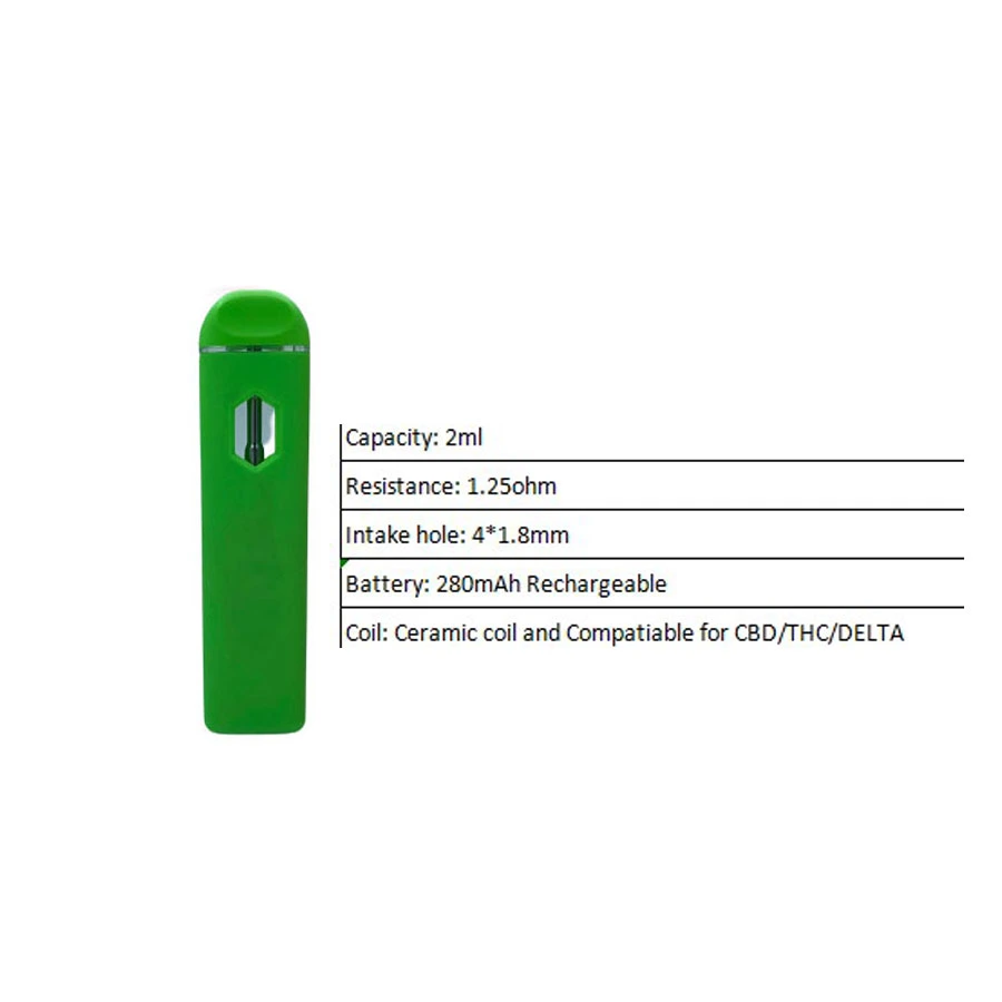 Rhy-D005 2023 Best Selling OEM Disposable Vape Pen Thick Oil Vape Cartridges 2ml