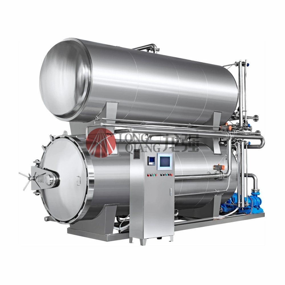 Material SUS304 Pressure Vessel Certificate Longqiang Sterilization Hot Water Retort