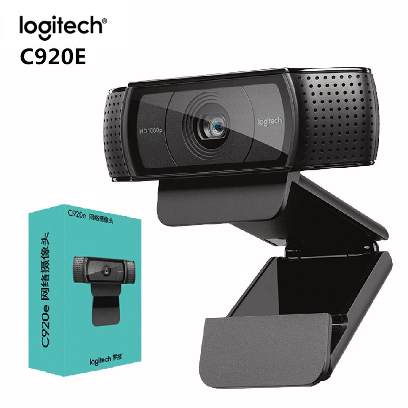 C920e Webcam pro HD 1080p de focagem automática de chamadas e gravações de vídeo panorâmico C920 Web USB para desktop ou notebook