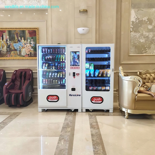 24h Advertise Self-Service Makeup Vendlife Vending Machine Drinks Snacks Pink Hair Vending Machine Video Booth