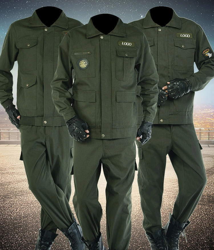 Men Workwear Overalls Dirt-Proof Wear Resistant Multi-Pockets Coat Suit Combat Labor Uniform