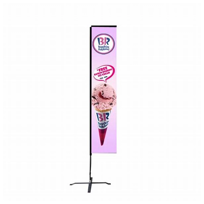 Exhibition Aluminium Pole Single or Double Sided Printing Rectangular Flag