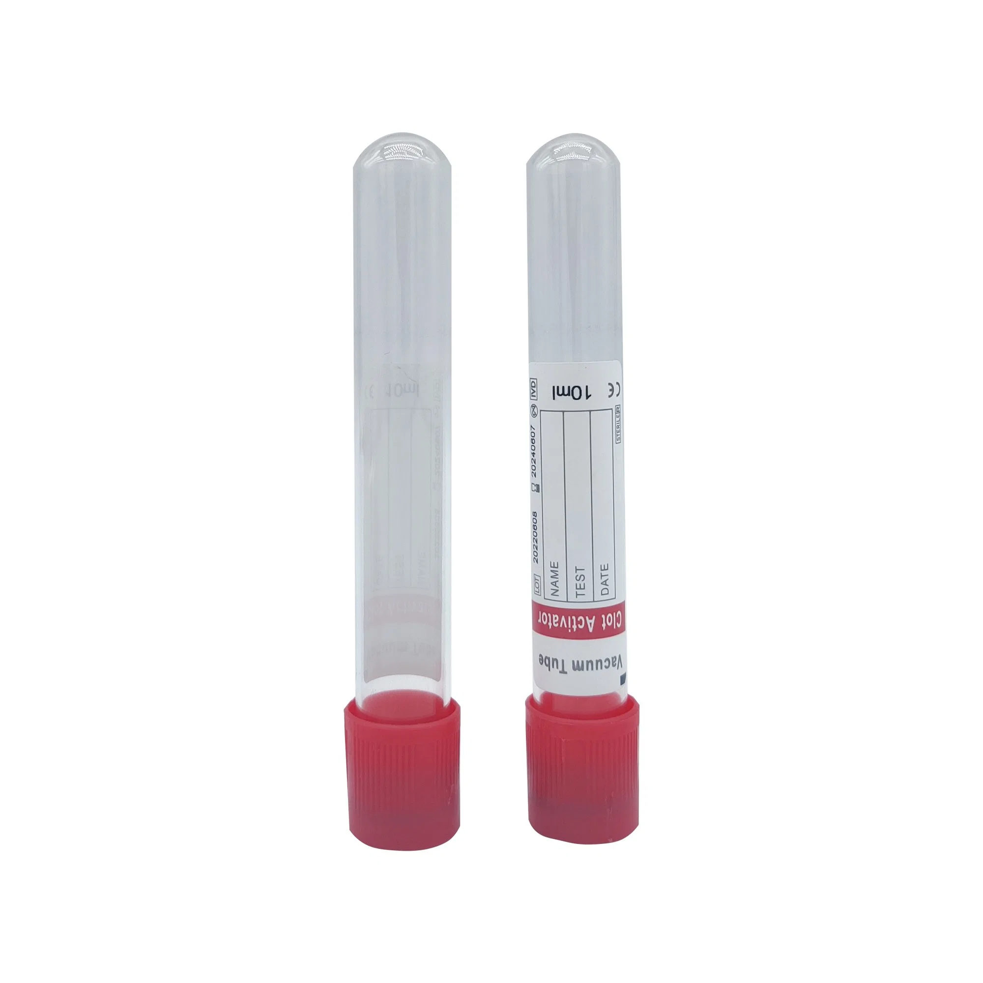 Babio Disposable Medical Pet Plain Red Cap Vacuum Blood Collection Tube