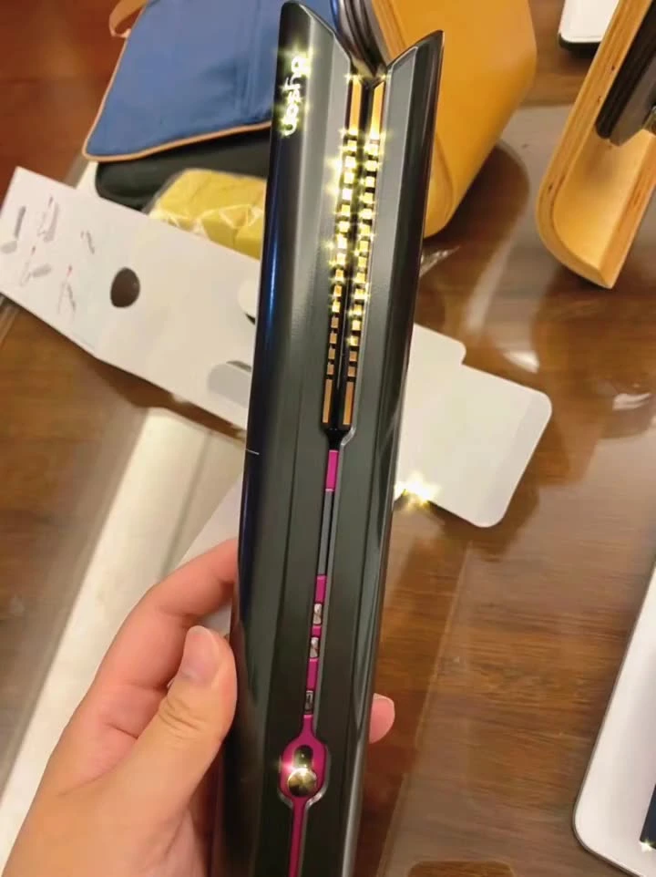 Sans fil de fer à friser Hair Straightener avec clip de droite directement fonction Clip style portable sans fil BLEU DE PRUSSE