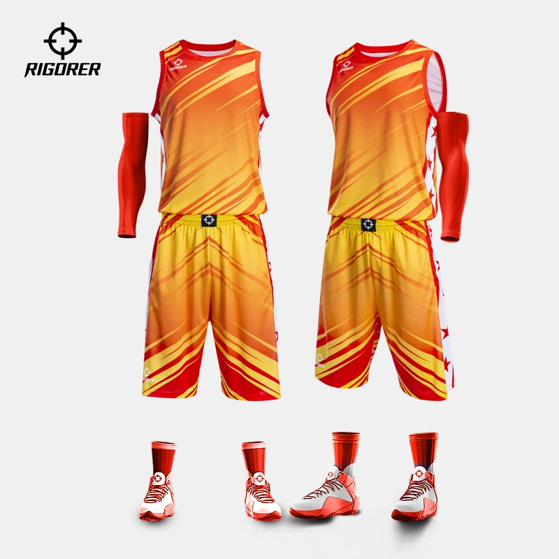 Impressão personalizada de Basquetebol Basquetebol Sublimação Uniforme Jersey Curto Sportswear