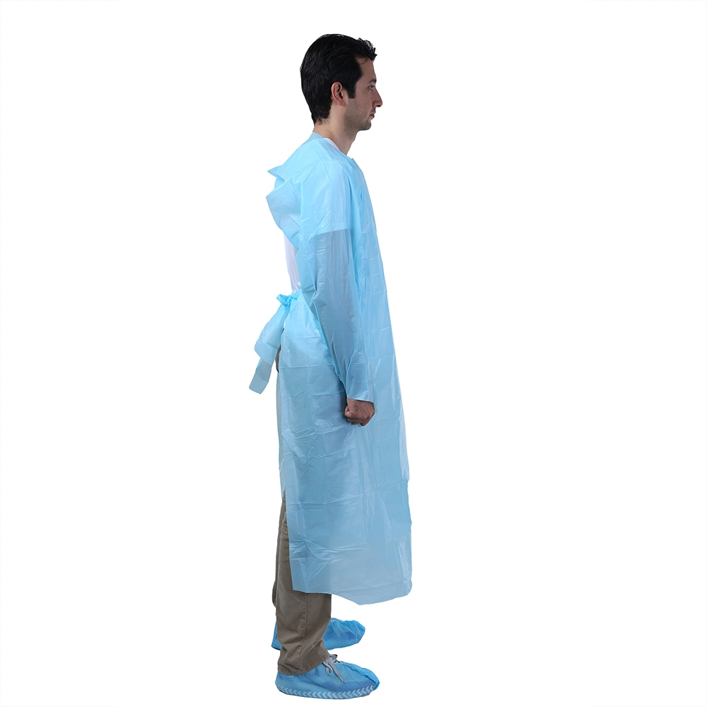 Isolation Labor Protective Disposable Plastic CPE Gown