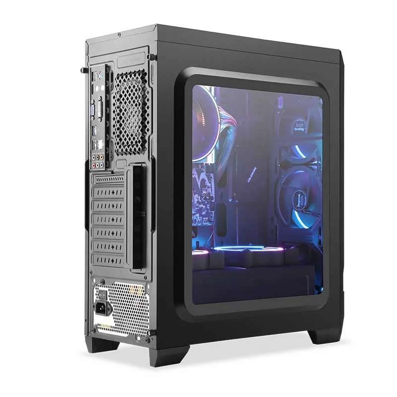 Segotep RGB Fan ATX MID Tower Steel Plate Gaming Computer Chassis Case