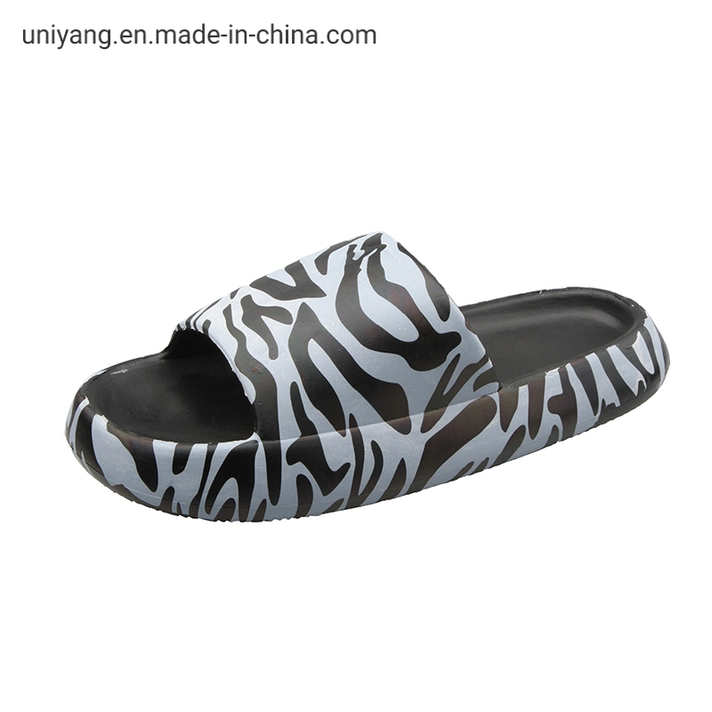 New Arrival Summer New Zebra Pattern Sandals Thick Sole Slide Slippers for Women and Men